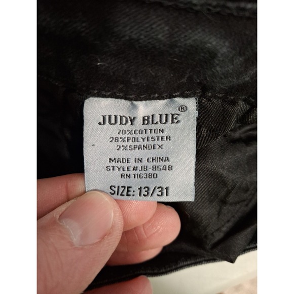 Judy‎ Blue Womens Skinny Fit Black Distressed Jeans 13/31 - Picture 8 of 13